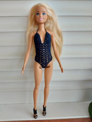 Vestido Crochet Azul para Barbie
