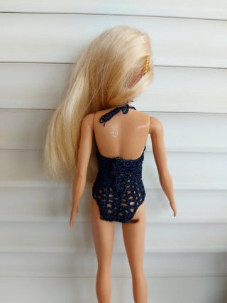 Vestido Crochet Azul para Barbie