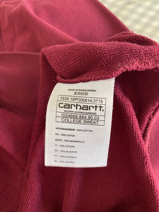 Sudadera Carhartt XL Roja