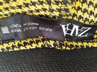 Pantalón Zara Pata de Gallo Amarillo