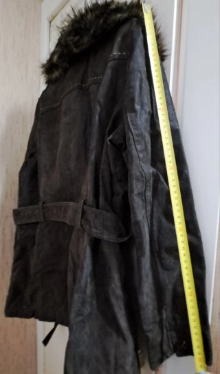Chaquetón señora cuello piel desmontable