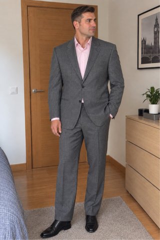Traje de Hombre Gris Corte Clásico