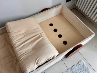 Lettino Montessori Woodly 70x160 con futon