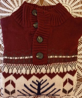 Camisola de malha com padrão nórdico