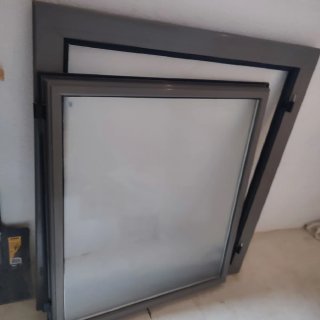 Ventana de aluminio grande doble vidrio