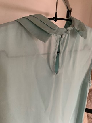 Blusa fluida Massimo Dutti aguamarina