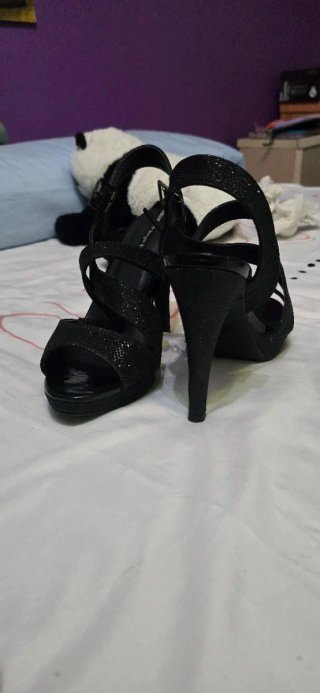 Sandalias Negras De Tacón