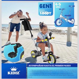 Triciclo Kidiz Loopy 6 en 1 para niños