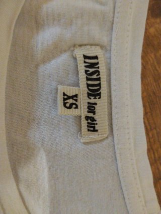 Camiseta INSIDE blanca talla XS