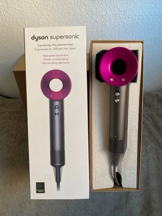 Asciugatrice Dyson Supersonic grigio e rosa