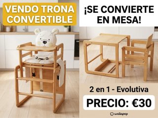 Trona Evolutiva de Madera 2 en 1
