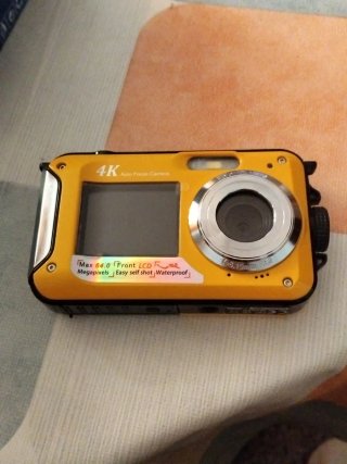 Cámara Digital Acuática 4K Amarilla