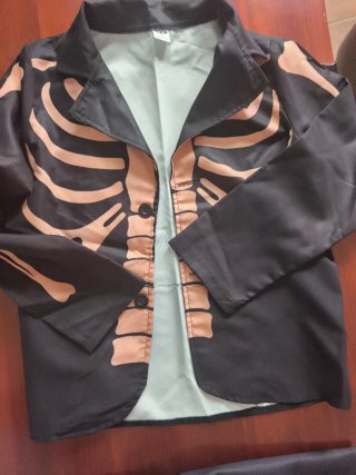 Disfraz esqueleto chaqueta y pantalón niño
