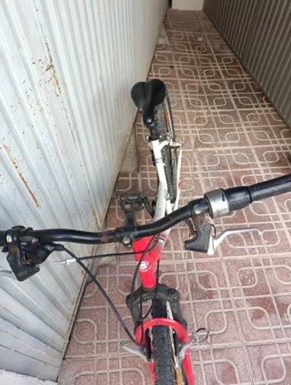 Bicicleta de Montaña Roja y Blanca