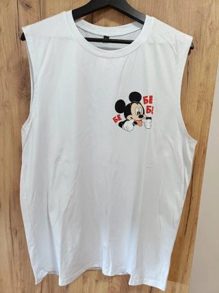 Camiseta sin mangas blanca Mickey Mouse