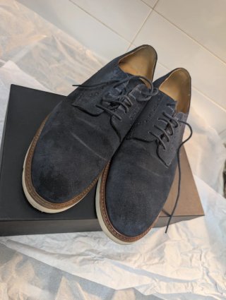 Zapatos Blucher Massimo Dutti Azul Marino
