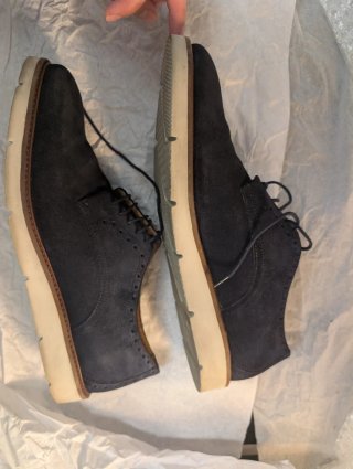 Zapatos Blucher Massimo Dutti Azul Marino