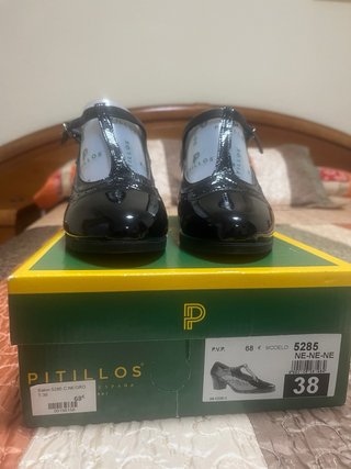 Zapatos Pitillos Talla 38 Negros