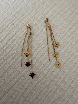Pendientes Largos con Estrellas