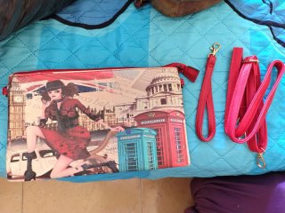 Bolso de mano estampado Londres