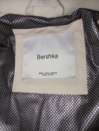 Bershka Chaquetón Blanco Talla M