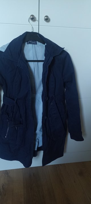Gabardina azul marino mujer