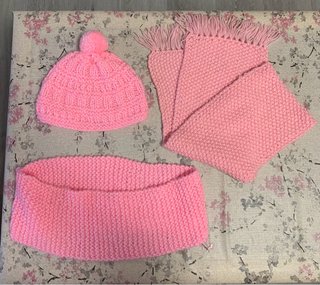 Conjunto bufanda, gorro y bufanda cerrada