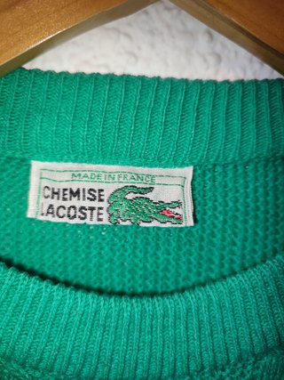 Jersey Lacoste Vintage Verde Talla XL