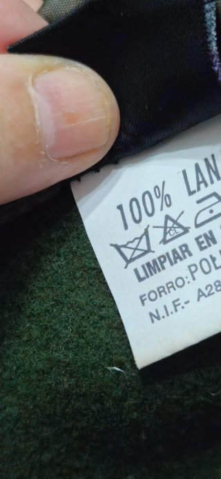 Chaquetón  lana verde mujer