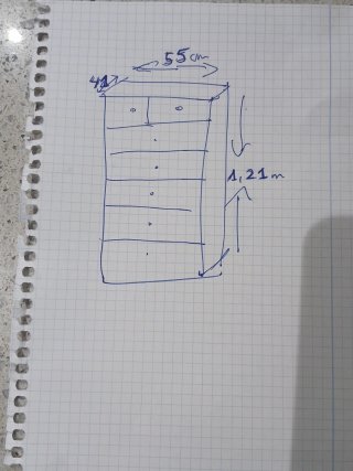 Mueble Auxiliar Blanco con Cajones