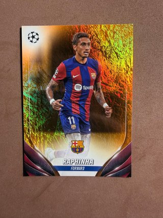 Cromo Raphinha FC Barcelona topps numerada 06/25