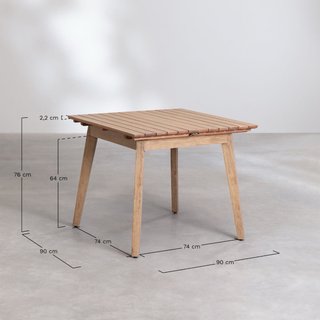 Mesa jardín extensible Sklum madera NUEVA