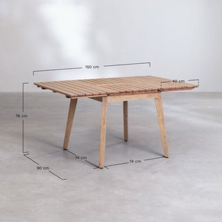 Mesa jardín extensible Sklum madera NUEVA