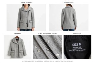 Abrigo Lana Gris Talla M