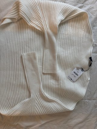 Jersey Zara Blanco Talla L