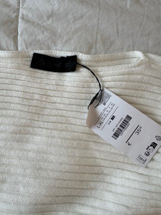 Jersey Zara Blanco Talla L