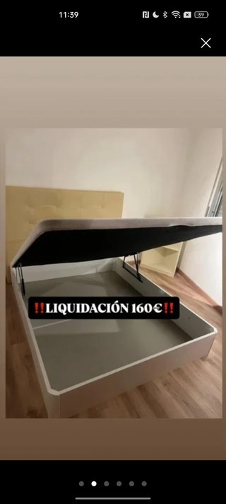Cama doble con canapé y colchón a estrenar