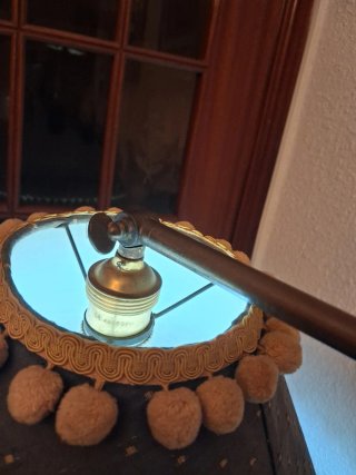 Lámpara de pie vintage con mesa mármol