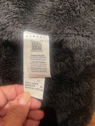 Chaqueta KOROSHI acolchada marrón talla M
