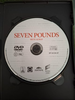 DVD Siete Almas Will Smith