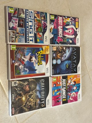 Lote 6 Juegos Wii: Just Dance, Avatar, COD3, Rabbi