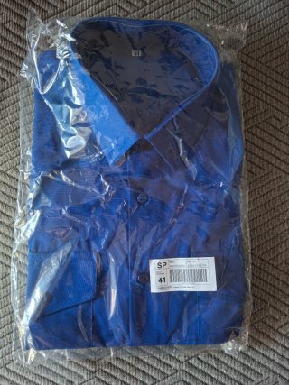 Camisa de trabajo azul talla 41