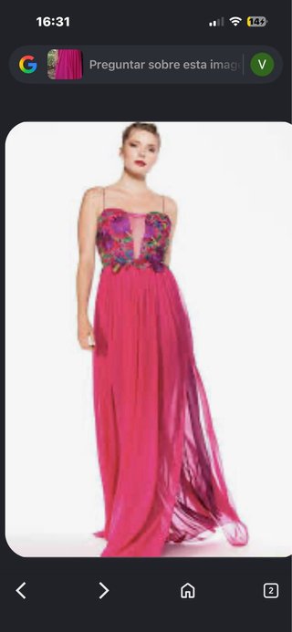 Vestido de Boda Largo Fucsia