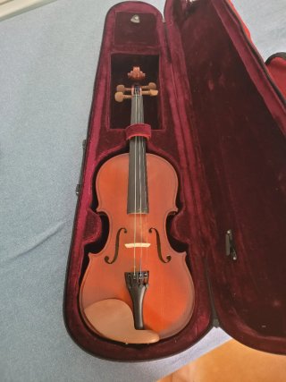 Estuche para Violín Rojo y Violín de tamaño 1/4