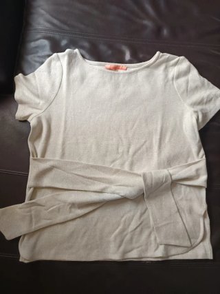 Camiseta Vilagallo Blanca y Plateada T42