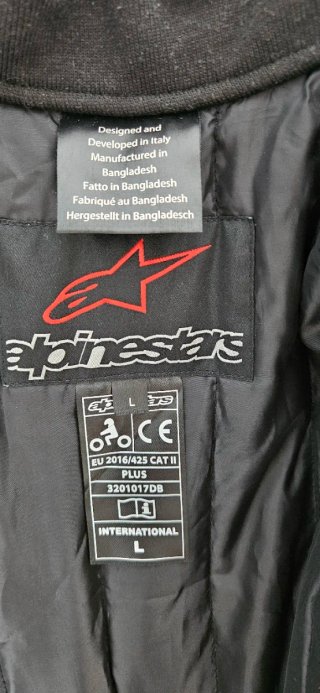 Chaqueta Alpinestars Talla L Negra/Roja