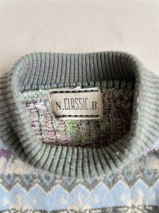 Jersey de punto con estampado nórdico