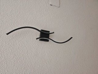 Aplique de Pared LED Diseño Ondulado Negro