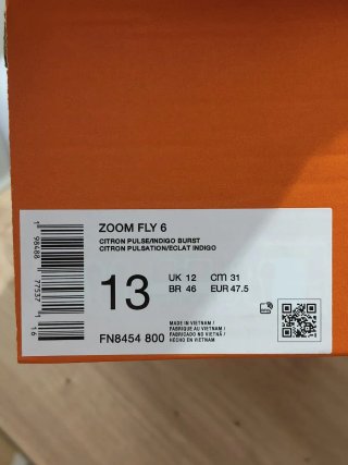 T47,5 Nike Zoom Fly 6 Naranjas