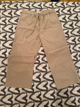 Pantalón ancho Mango Beige Talla XL